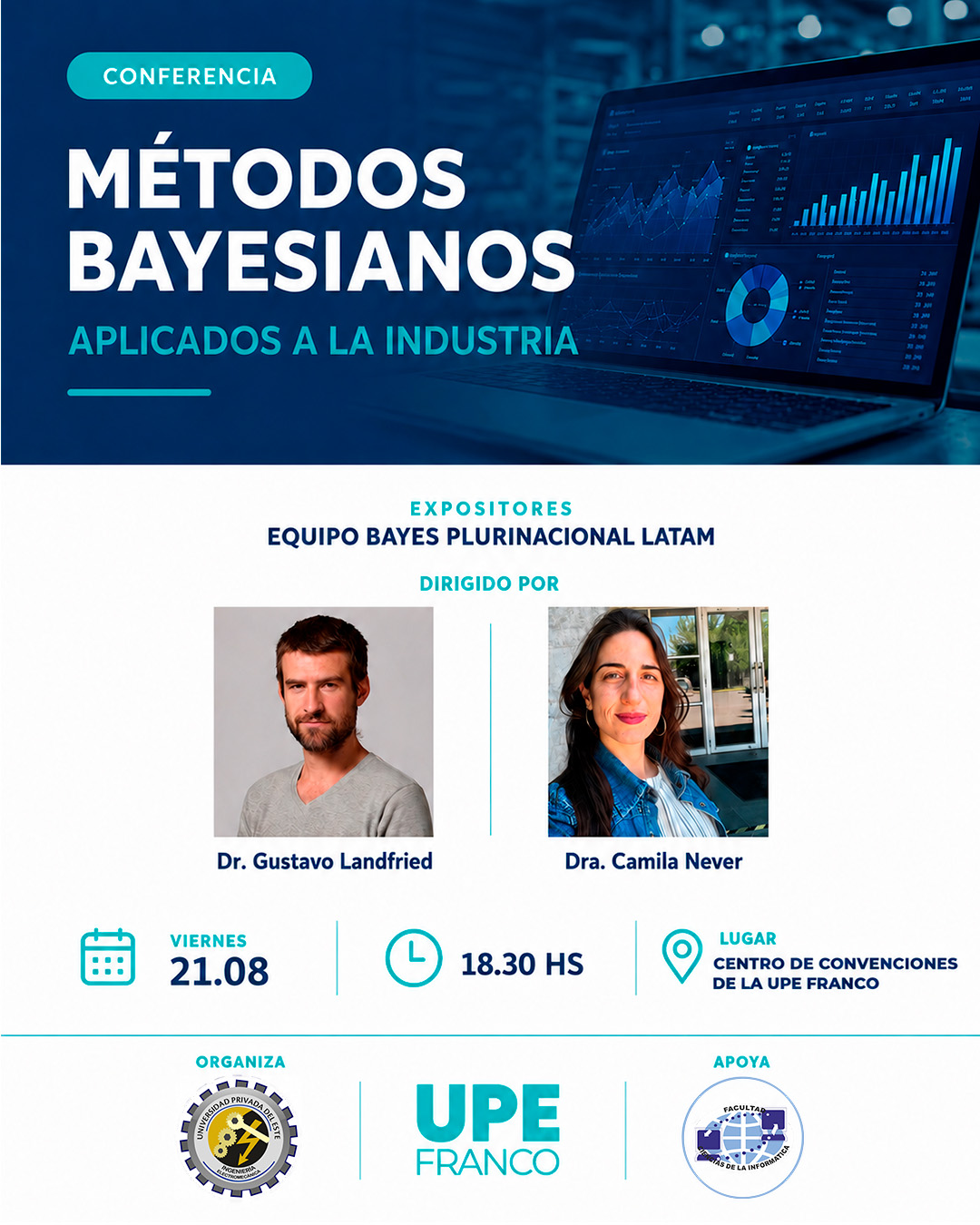 UPE Franco invita a conferencia sobre Métodos Bayesianos aplicados a la industria